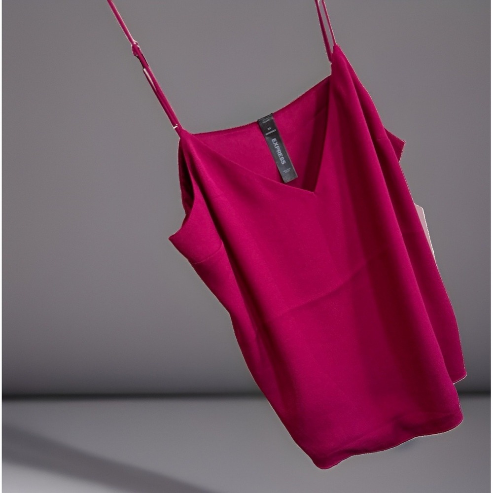 NWT Express Hot Pink Reversible Cami Tank Spaghetti Strap Top Women's XS